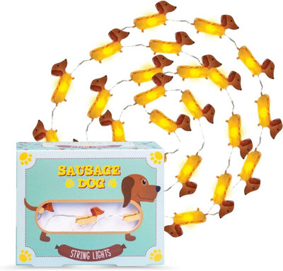 Sausage Dog String Lights – 20 LED Mini Dachshund Lights | Battery Operated, 2m Copper Wire, Warm White, LED Dog Lights, Dachshund Fairy Lights, Sausage Dog Fairy Lights - Image 5