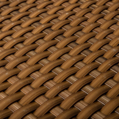 Poly Rattan Garden ScreenLight Walnut 1M X 1M from B&Q