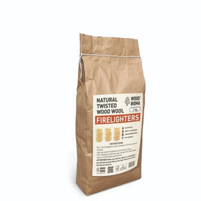 Callow Wood Wool FirelightersEco-Friendly Firestarters In 1Kg Bag from B&Q
