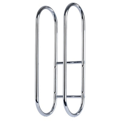 B&Q -  Wall Mounted Towel Rack Chrome Bathroom Shelf