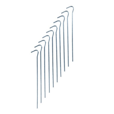 Hillington Tent Pegs 50 Pack Metal Ground Pegs Camping Pegs Heavy Duty Iron For Tents Tarpaulin Gazebo 23Cm from B&Q
