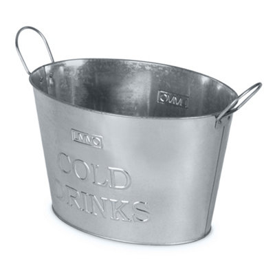 B&Q -  Galvanised Ice Bucket & Champagne Bath