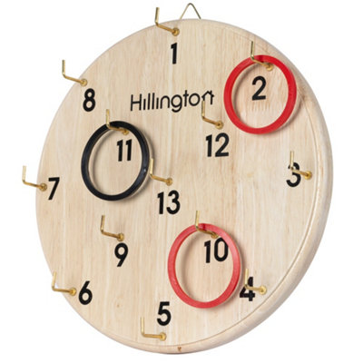Hillington Hook Ring Toss Game Wooden Target Board Indoor Outdoor Family Game With Rings Hooks Party Garden Fun from B&Q