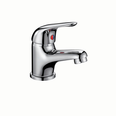 Scudo Mono Basin Mixer Tap With Push Waste 35Mm
