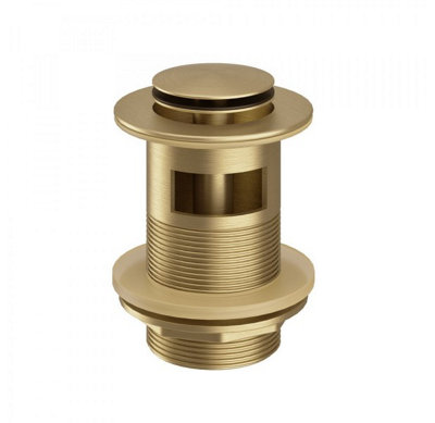 Scudo Brushed Brass Basin Waste Slotted from B&Q