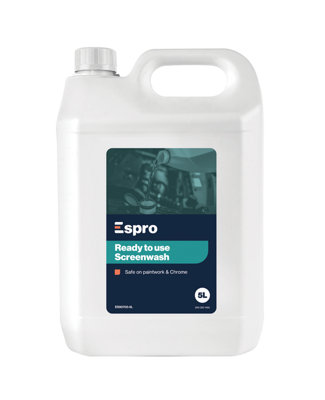 Espro Ready To Use Screenwash 5L Pack Of 2 All Season Low Smear Formula Safe For Paintwork & Chrome from B&Q