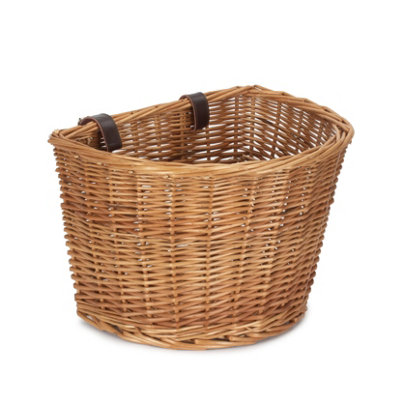 Red Hamper Unisex Brown Wicker Small Bicycle Basket In - Image 4