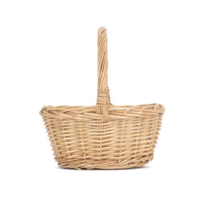 B&Q -  C003 Wicker Shopping Basket Mini Oval Shopper
