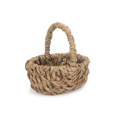 Hamper C054 Wicker Shopping Basket Small Rush Shopper Red