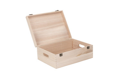 Red Hamper Wb002U Wood 36Cm Wooden Bottle Carrier Box from B&Q