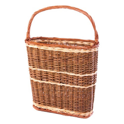Hamper Wb015/Home Wicker Oval Bottle Picnic Basket Carrier Red