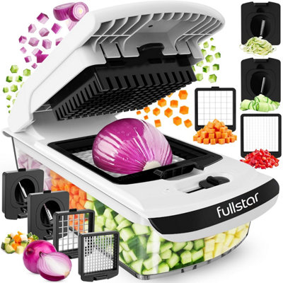 Fullstar Vegetable Chopper & CutterSlicer Dicer Spiralizer With Container For Food Veg Onion Cucumber Tomato Salad Potato from B&Q