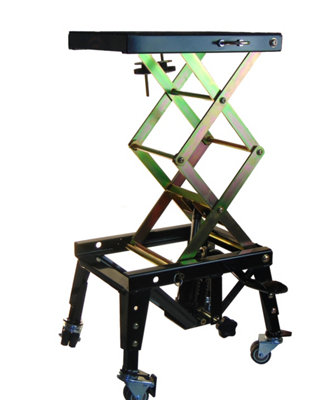Dirty Pro Tools Professional Hydraulic Scissor Motorbike Lift 300Lb With Wheels from B&Q