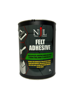 Bitumen Roof Felt Adhesive Cold Applied Strong Final Bond For Roof Felt 5L Njl Direct from B&Q