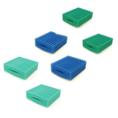 Pisces Compatible Oase Biotec 5.1/10.1 6 Pack Foam (2 X FineMediumCoarse) from B&Q