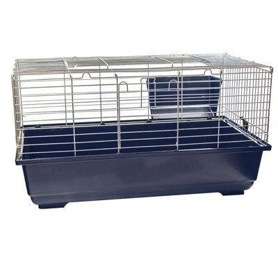 Kct Indoor Cage Rabbit Small 80Cm Single Level Bunny Run Animal Pet House Dark/Blue