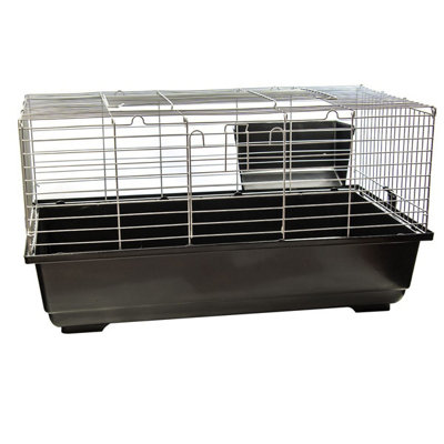 Kct Indoor Cage Rabbit Small 80Cm Single Level Bunny Run Animal Pet House Dark/Grey