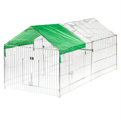 Kct Turquoise Apex Enclosed Roof Metal Pet Playpen Run For Dogs, Cats, Rabbits, Chickens And More Extra Large