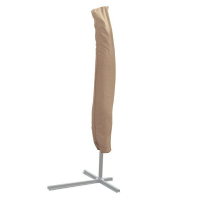 3.5M 3M BEIGE CANTILEVER PARASOL COVER GARDEN PATIO FURNITURE WEATHER PROTECTION - Image 2