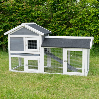 Kct Savona 2 Tier Rabbit Hutch With Enclosed RunSuitable For Guinea PigsFerretsAnd More from B&Q