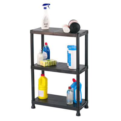 Kct Garage Shelving 3 Tier Plastic Storage Unit Light