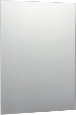  - 60 X 45Cm Rectangle Frameless Bathroom Mirror Wall Hanging Fittings Not Included