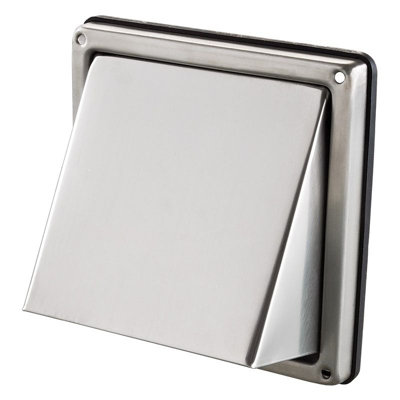 Blauberg Stainless Steel Cowled Grille150mm from B&Q