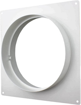 Blauberg 8" 200mm Ventilation Round Circular Ducting Wall Mounting Plate With Spigots from B&Q
