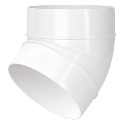 Blauberg Circular Round Plastic Ventilation Duct 45 Degree Elbow Bend4" 100mm from B&Q