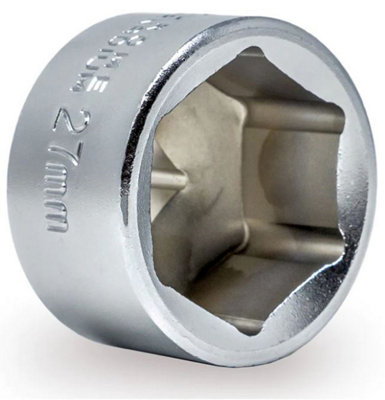 Autojack 27mm 3/8" Sq Drive Oil Filter Low Profile Socket from B&Q