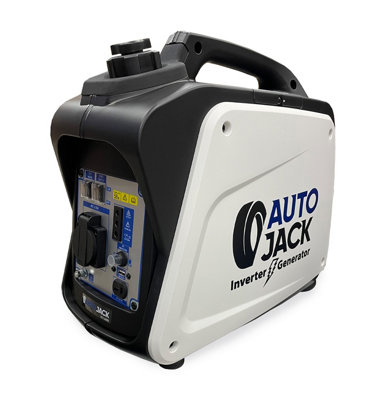 Autojack Petrol Generator Quiet Portable Suitcase Camping Inverter 1200W from B&Q
