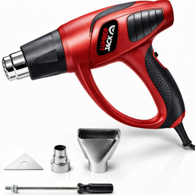 Lumberjack Tools Lumberjack 1800W Heavy Duty Heat Gun Dual Temperature 400C600C  2 Nozzles & Scraper Hot Air from B&Q