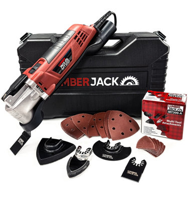 Lumberjack Variable Speed Multi Tool 300W With 29 Accessories Included - Red - Image 6