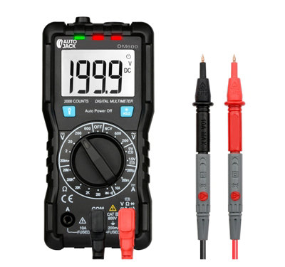Autojack Lcd Digital Multimeter Voltmeter Ammeter Ac Dc Current Circuit Tester