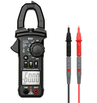 B&Q -  Digital Clamp Meter Ac/dc Current Voltage Multimeter Temp Volt Amp Tester Flashlight