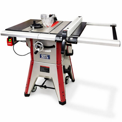 Lumberjack Tools Lumberjack 10" Cast Iron Table Saw With Portable Wheel Kit 1800W Induction Motor from B&Q