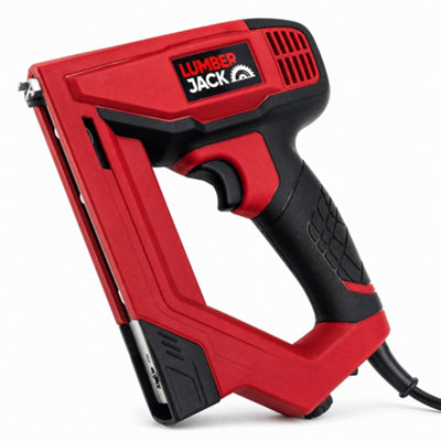 Lumberjack Tools Lumberjack 2 In 1 Electric Staple And Nail Gun Stapler & Nailer Tacker 18 Gauge Light