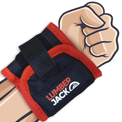 B&Q -  Lumberjack Magnetic Wristband Best Diy GiftEasily Fit 8-12 ScrewsNailsWrenchesDrill BitsGadgets For MenGifts For Dad