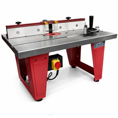 Lumberjack Tools Lumberjack Cast Iron Router Table With A One Piece Aluminium Fence & Compact Leg Stand from B&Q