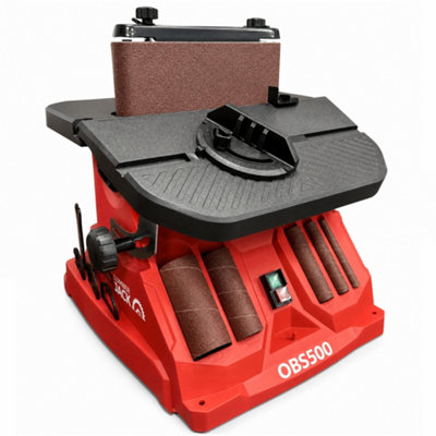 B&Q -  Lumberjack 2-In-1 Oscillating Belt & Bobbin Spindle Sander 450W Bench Top Woodworking Machine