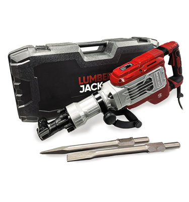 Lumberjack Tools Lumberjack Demolition Hammer Breaker Drill 1700W 75J 230V Includes Chisels & Wheeled Carry Case from B&Q