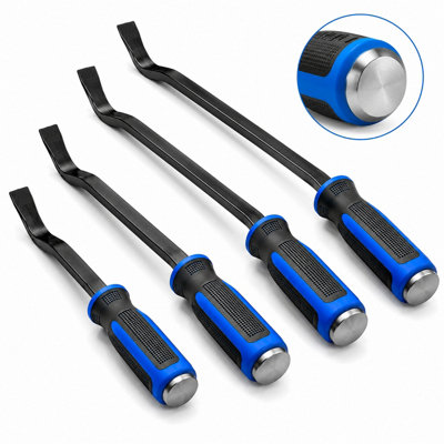 B&Q -  4 Piece Pry Bar Hammer Cap Set With Angled Tips Crowbar