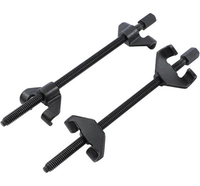B&Q -  2 Pack 380mm Coil Spring Compressor Kit Universal Heavy Duty Auto Suspension Clamp Tool Set