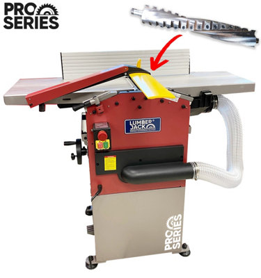 Lumberjack Tools Lumberjack Pro Series Helical Planer Thicknesser 305mm 12" 230V 1800WCutter BlockDust Extraction & Wheel Kit from B&Q