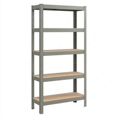  - Eazilife Grey 5 Tier Boltless Shelving Unit 1800mm X 900mm X 400mm