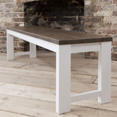 Nöa & Nani Noa & Nani Bench In White And Dark Pine Hever