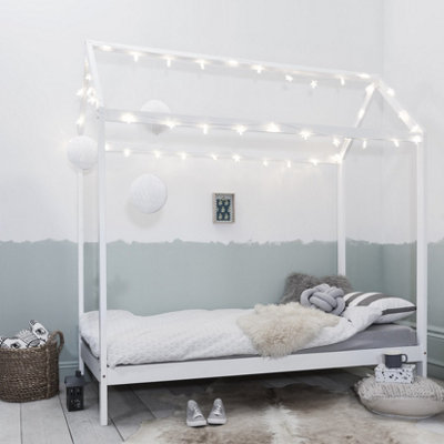 Nöa & Nani Noa & Nani Scandinavian Single Bed Frame In White Jansen