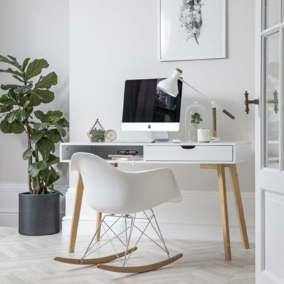 Nöa & Nani Noa & Nani Office Desk Computer Table In Classic White And Natural Pine Ludvig from B&Q