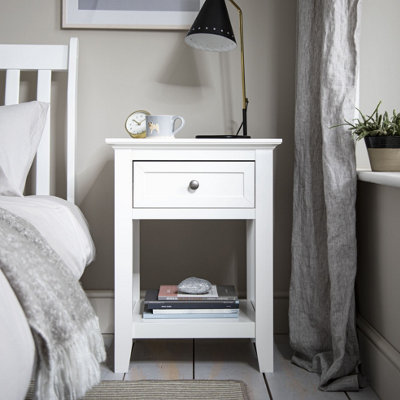 Nöa & Nani Noa & Nani Bedside Table With Drawer In Classic White Karlstad from B&Q