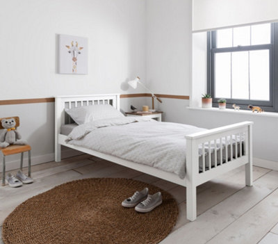 Nöa & Nani Noa & Nani Single Bed Frame In Classic White Hampshire